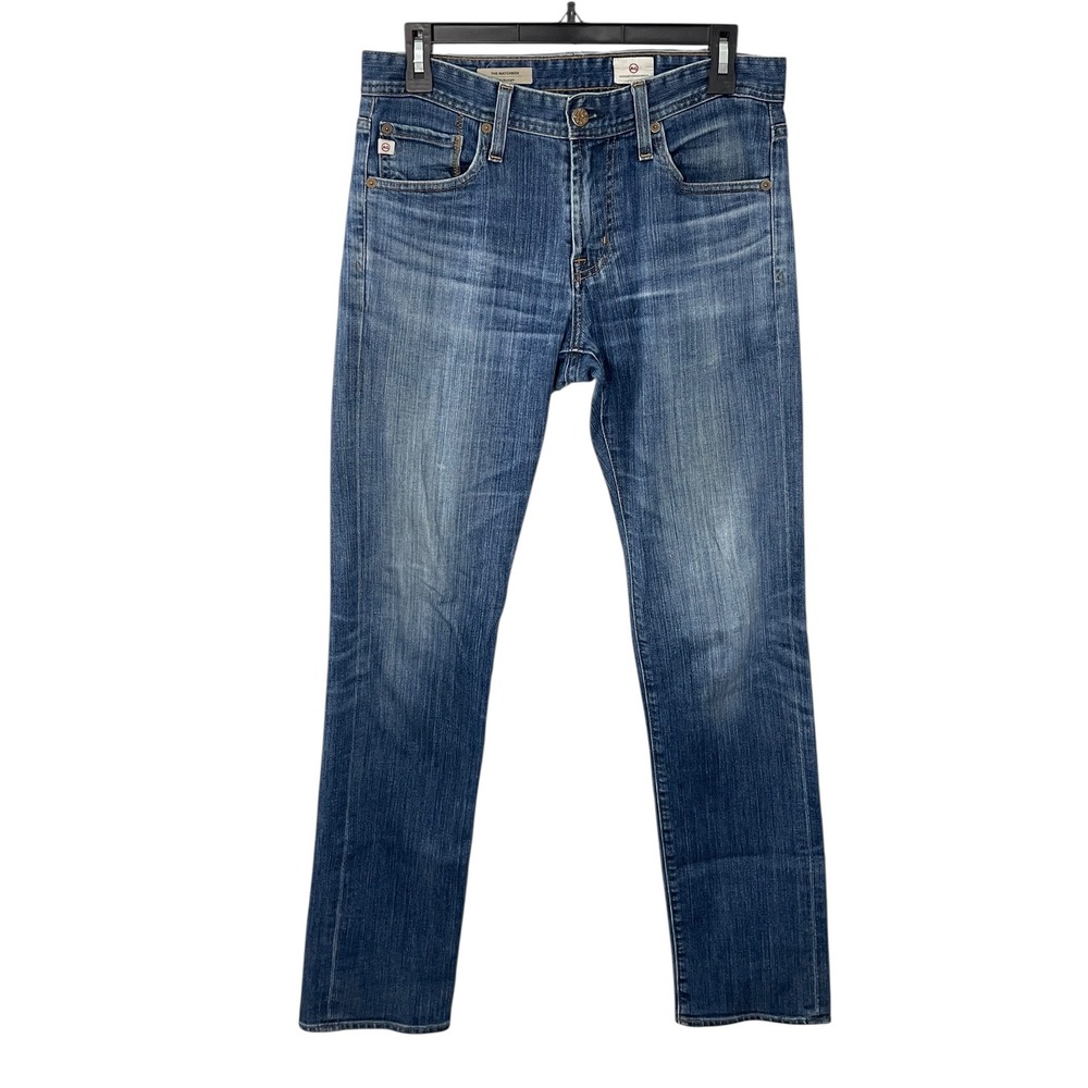 AG Adriano Goldschmied Matchbox Slim Straight Jeans Mens 29R Blue Denim 29x34‎